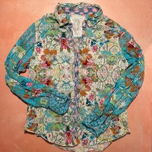 Cino Women’s Button Down Floral Cottagecore Pattered Shirt - Size XL